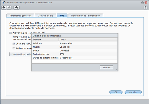 DSM-ups DSM ups Synology – Onduleur incompatible