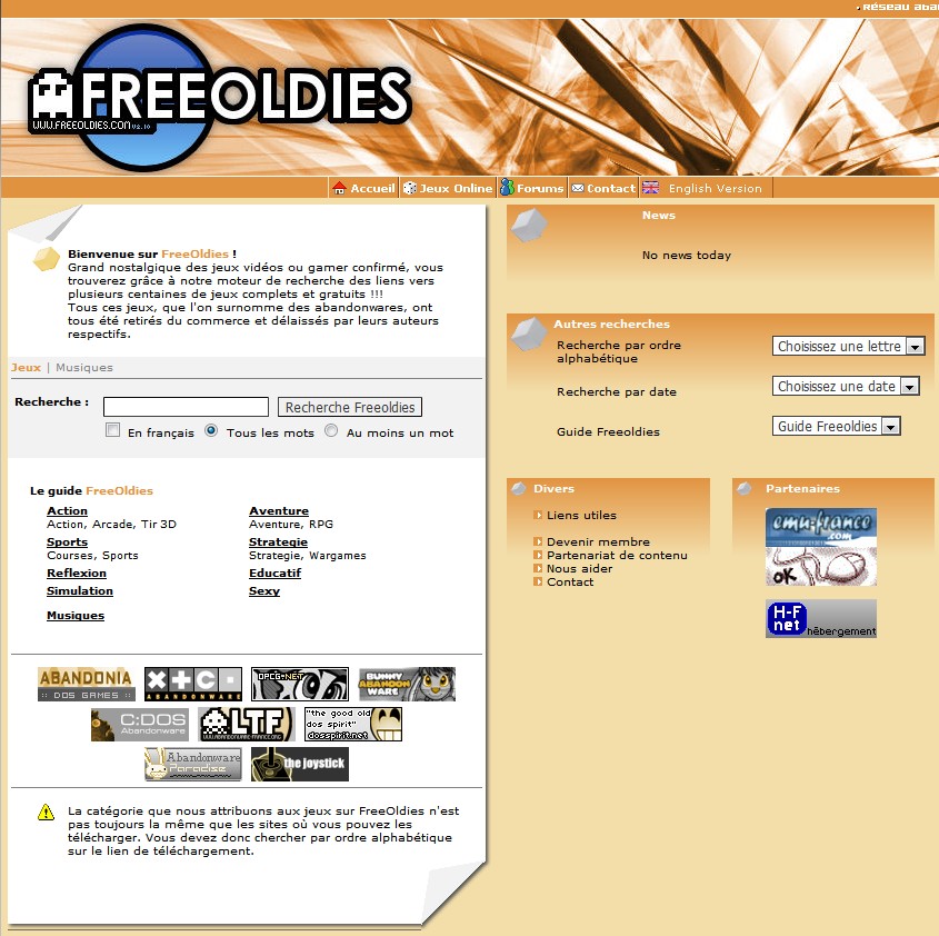 Free Oldies Site Free Oldies   Catalogue de jeux gratuits...