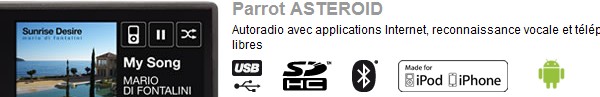 bandeau Parrot ASTEROID Internet on the radio…