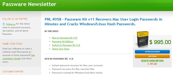 Passware Passware Une faille permet dobtenir les mots de passe sous Mac