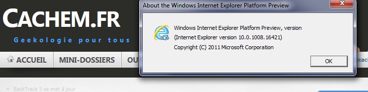 Windows Internet Explorer 10 Windows Internet Explorer 10 Testez Internet Explorer 10
