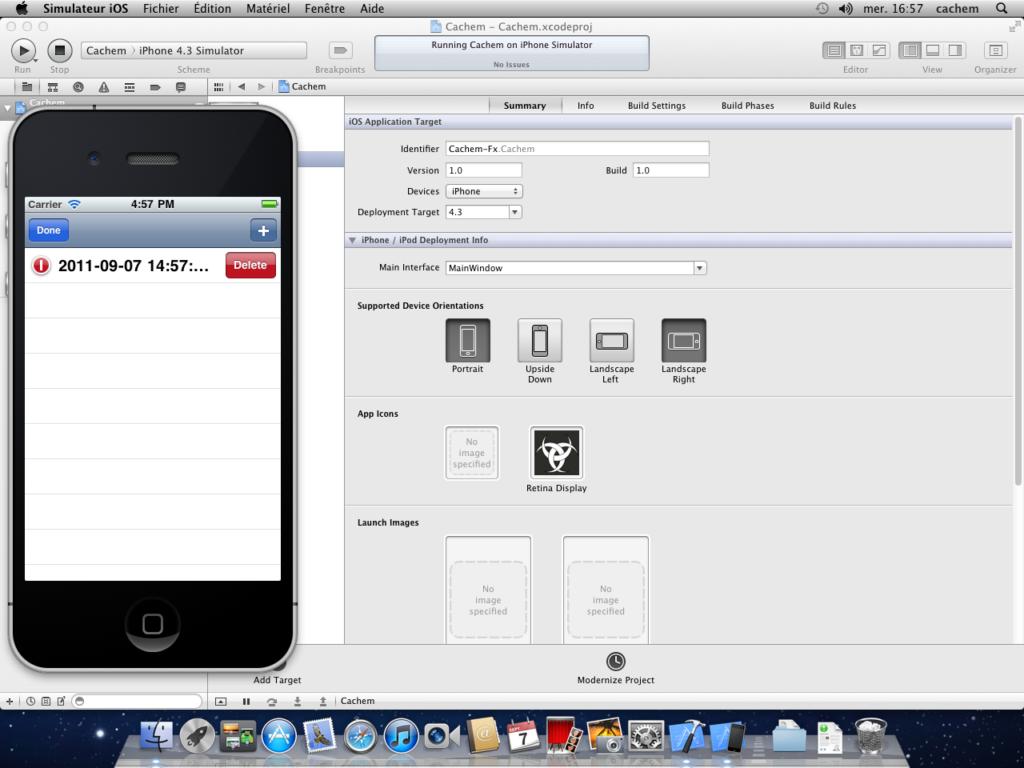 VMware - Xcode 4 VMware Xcode 4 1024x768 VMware – Mac OS X Lion sur votre PC (Windows)