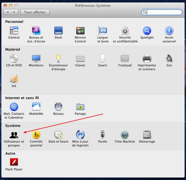 Utilisateurs et groupes Utilisateurs et groupes Modifiez le mot de passe sous Mac Os X Lion