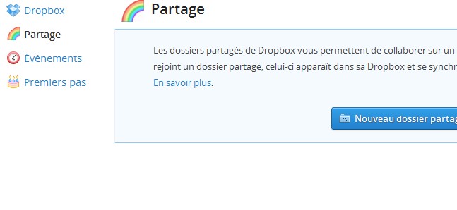 Partage DropBox Partage DropBox Dropbox permet le partage avec vos amis
