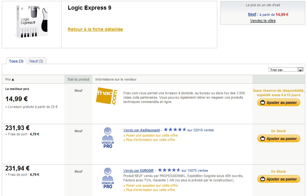 LogicExpress9 LogicExpress9 Logic Express 9 à moins de 15€