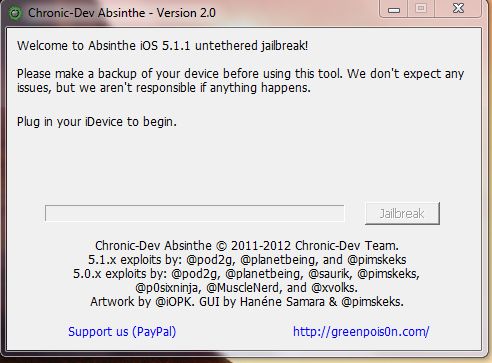 Jailbreak Chronic-Dev Absinthe V2.0 Jailbreak Chronic Dev Absinthe V2.0 LAbsinthe les fait toutes cracker