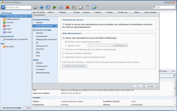 Download Station Download Station Synology DSM 4.1 arrive... en beta