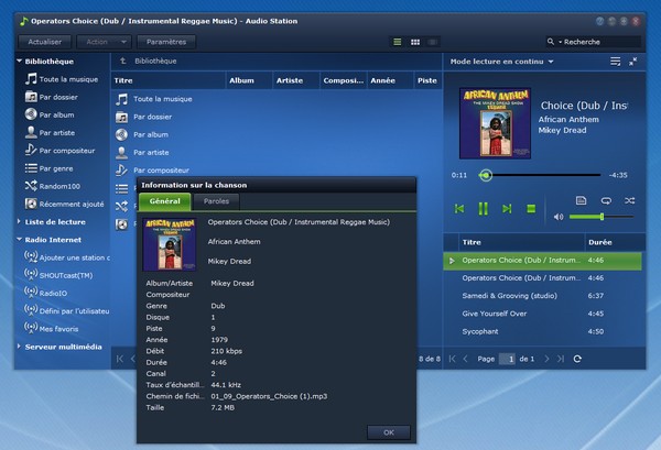Synology Audio station dsm 4.1 Synology Audio station dsm 4.1 Synology DSM 4.1 arrive... en beta