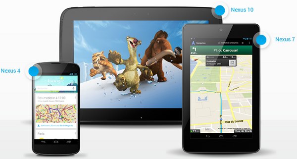 Google Nexus Google Nexus Google annonce les Nexus 4, 7 et 10