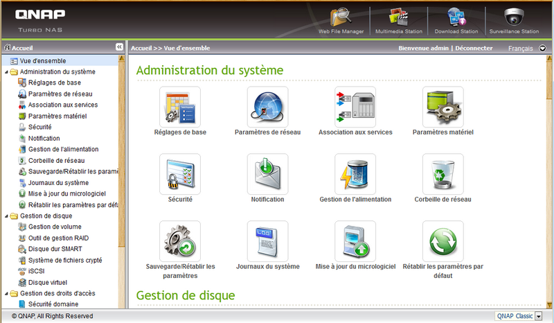 Test du NAS TS 469L et firmware 3.8 03 admin Test du NAS TS 469L et firmware 3.8