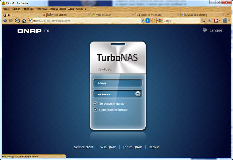 Test du NAS TS 469L et firmware 3.8 04 new login Test du NAS TS 469L et firmware 3.8