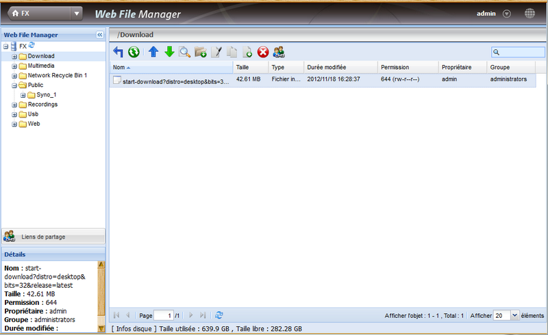Test du NAS TS 469L et firmware 3.8 10 file manager Test du NAS TS 469L et firmware 3.8