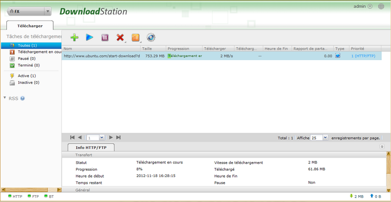 Test du NAS TS 469L et firmware 3.8 11 downloadstation Test du NAS TS 469L et firmware 3.8