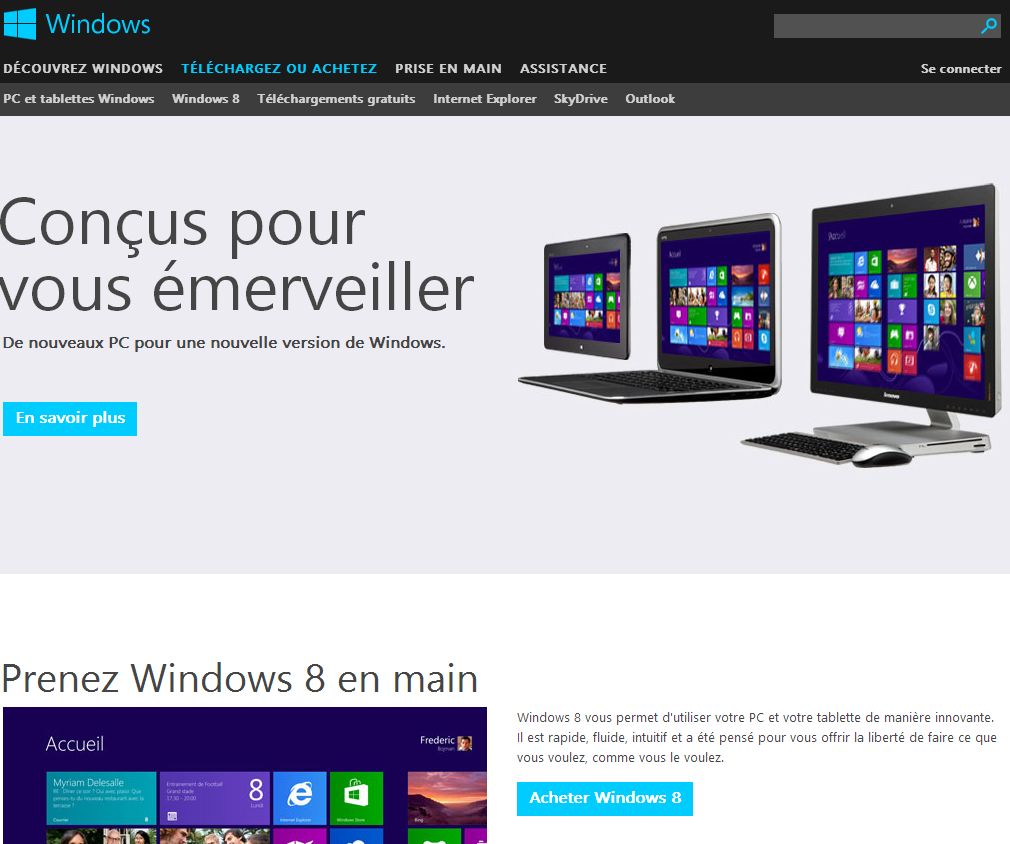 acheter windows 8 acheter windows 8 Bilan dune semaine avec Windows 8