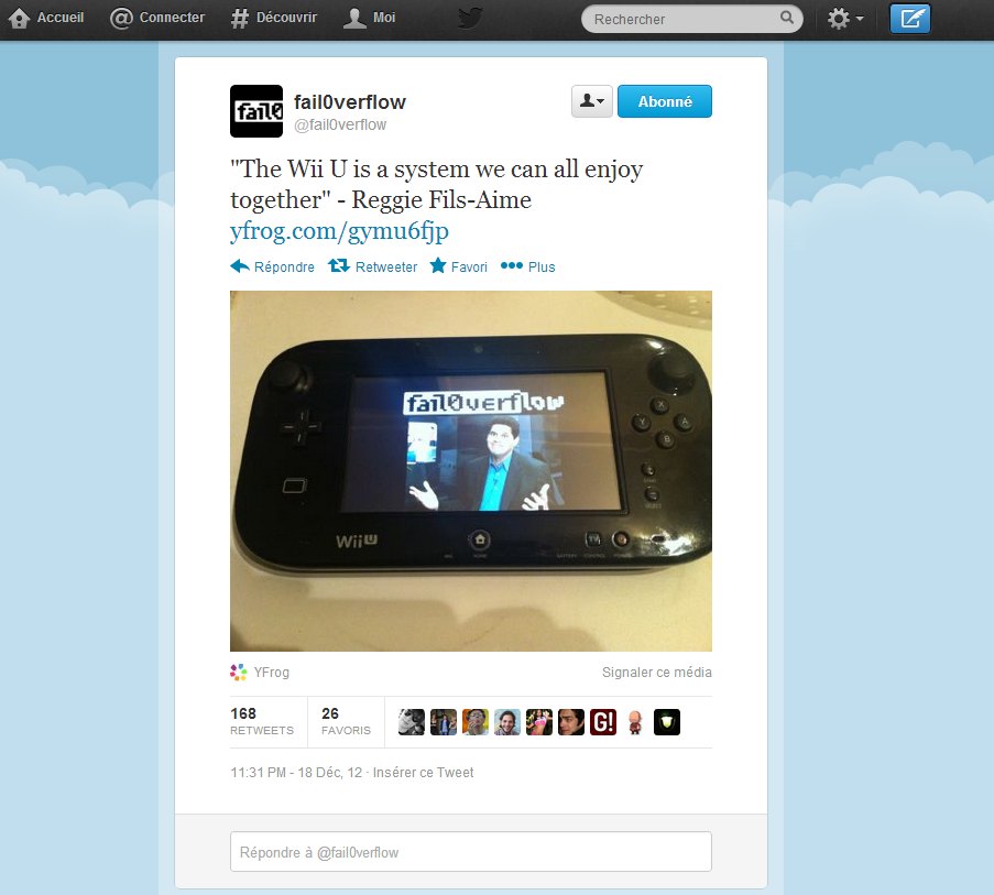 La Wii U crackée ? fail0verflow La Wii U crackée ?