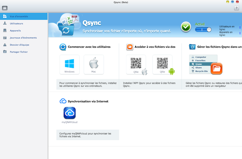 q sync Cachem Test 220 QNAP du  TS